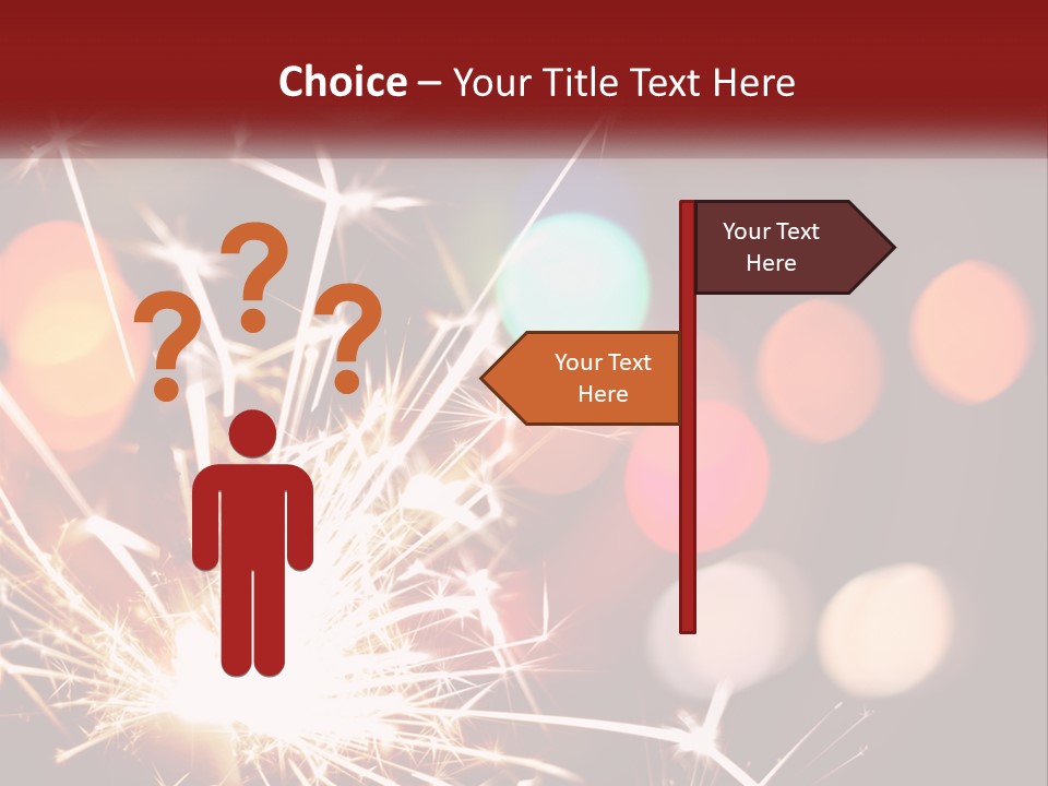 A Fireworks With Blurry Lights In The Background PowerPoint Template