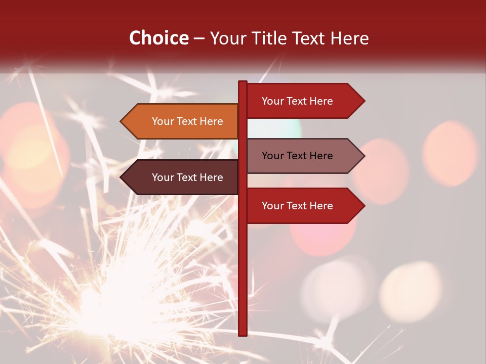 A Fireworks With Blurry Lights In The Background PowerPoint Template