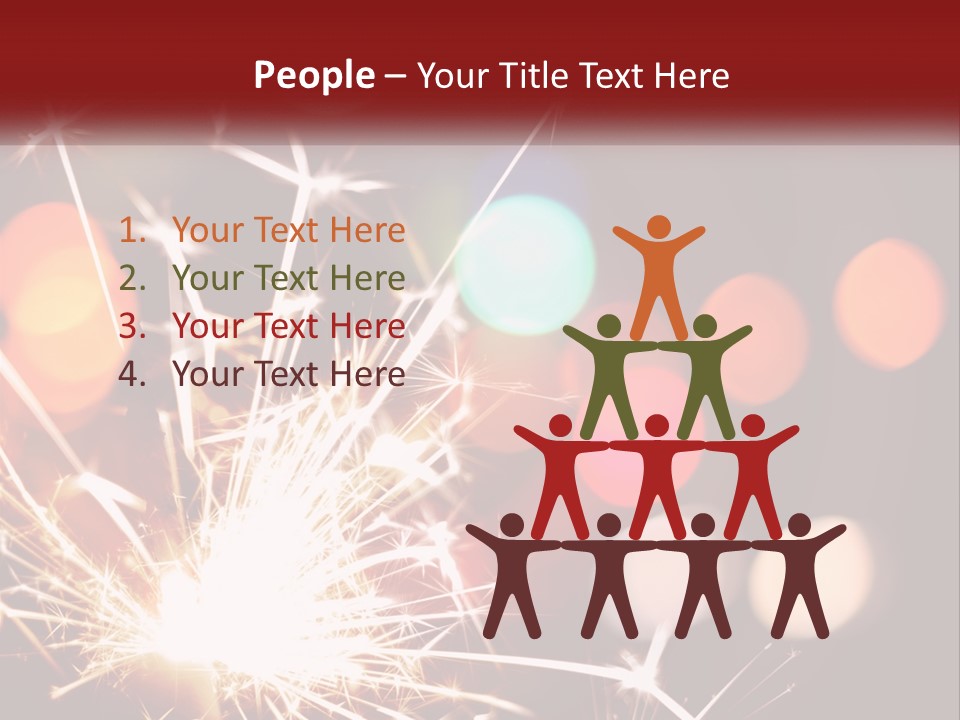 A Fireworks With Blurry Lights In The Background PowerPoint Template