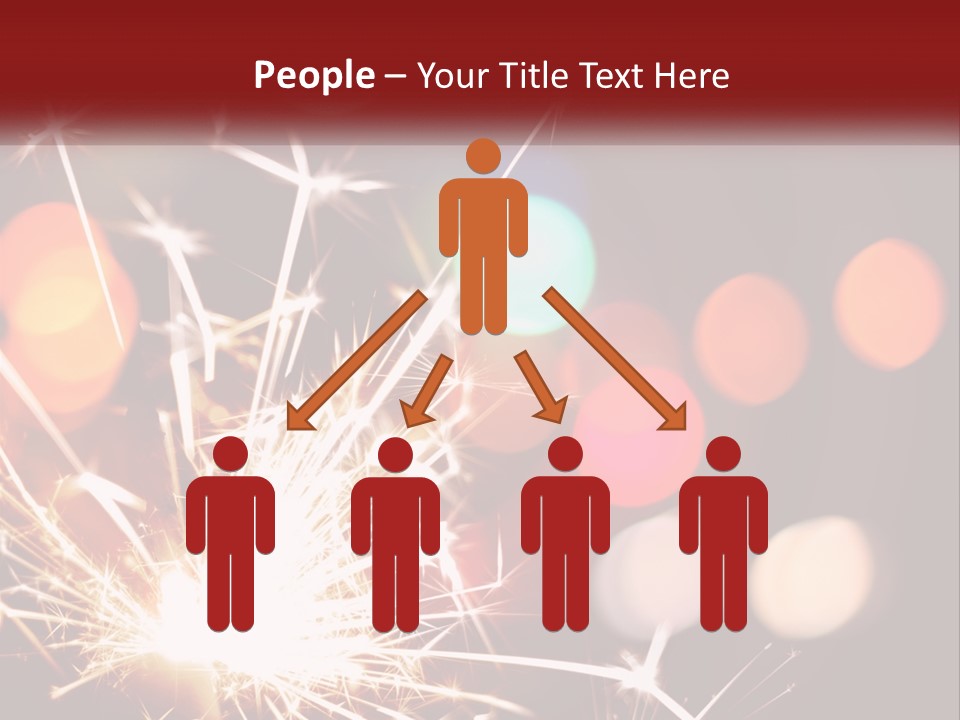 A Fireworks With Blurry Lights In The Background PowerPoint Template