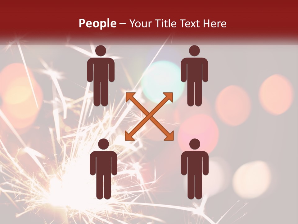 A Fireworks With Blurry Lights In The Background PowerPoint Template