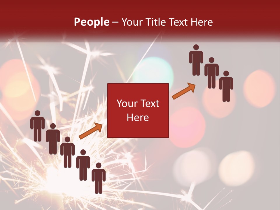 A Fireworks With Blurry Lights In The Background PowerPoint Template