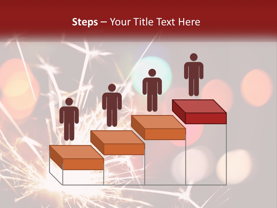 A Fireworks With Blurry Lights In The Background PowerPoint Template