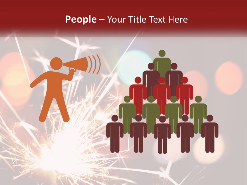 A Fireworks With Blurry Lights In The Background PowerPoint Template