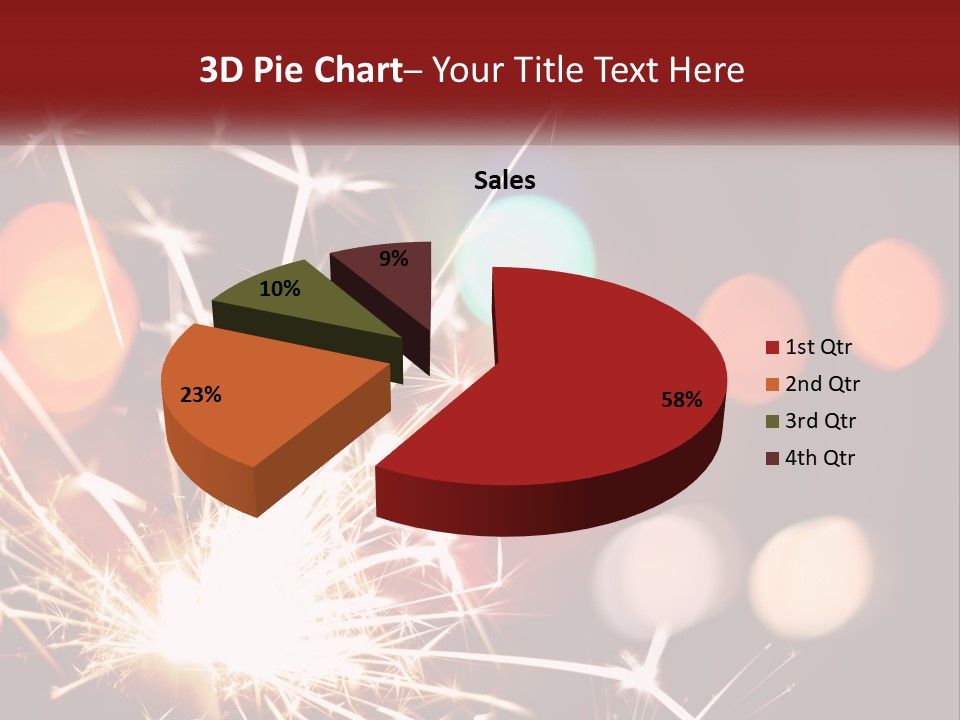 A Fireworks With Blurry Lights In The Background PowerPoint Template