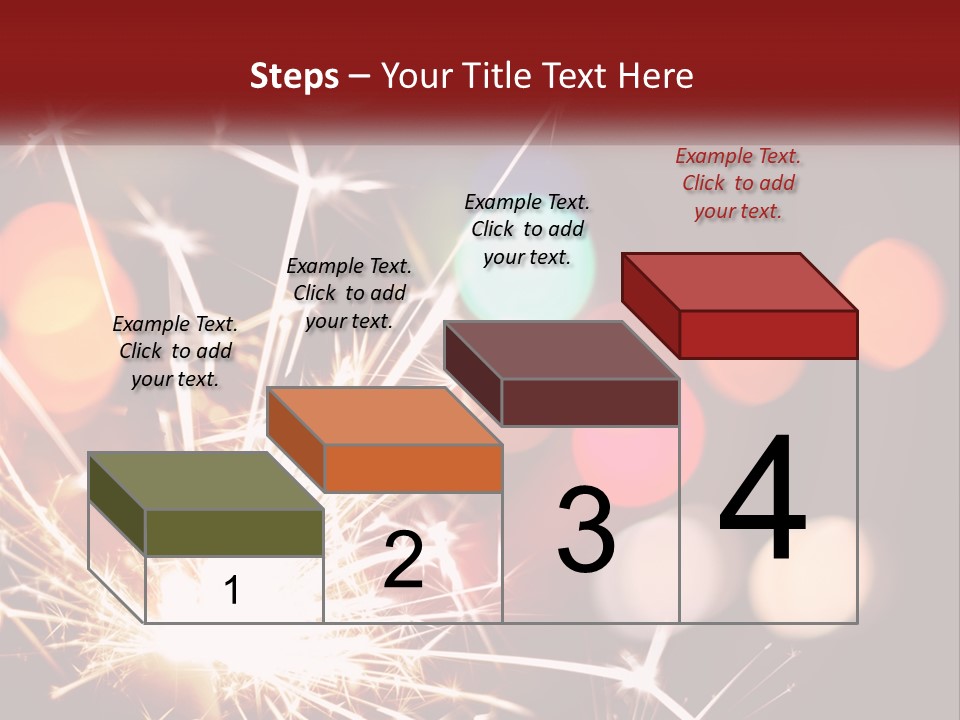 A Fireworks With Blurry Lights In The Background PowerPoint Template