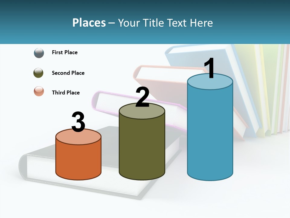 A Group Of Books Sitting On Top Of Each Other PowerPoint Template