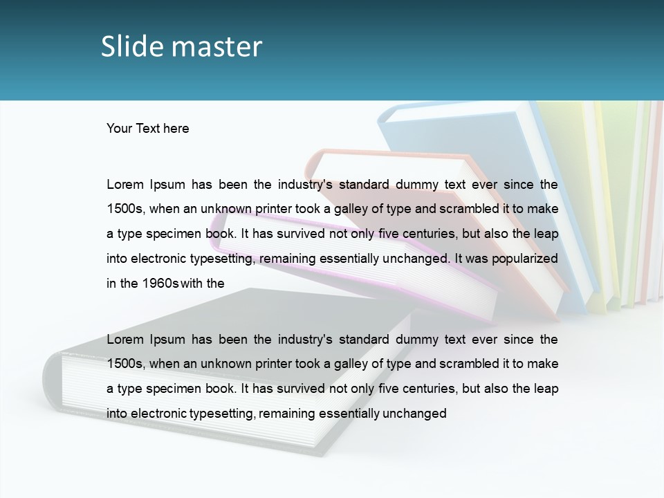 A Group Of Books Sitting On Top Of Each Other PowerPoint Template