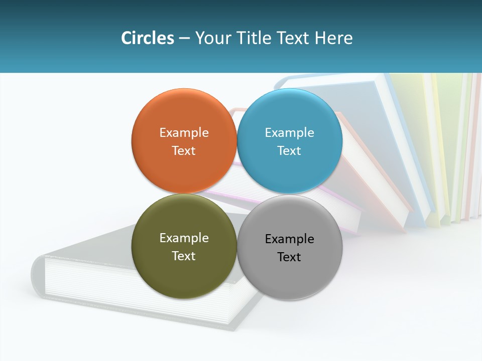 A Group Of Books Sitting On Top Of Each Other PowerPoint Template