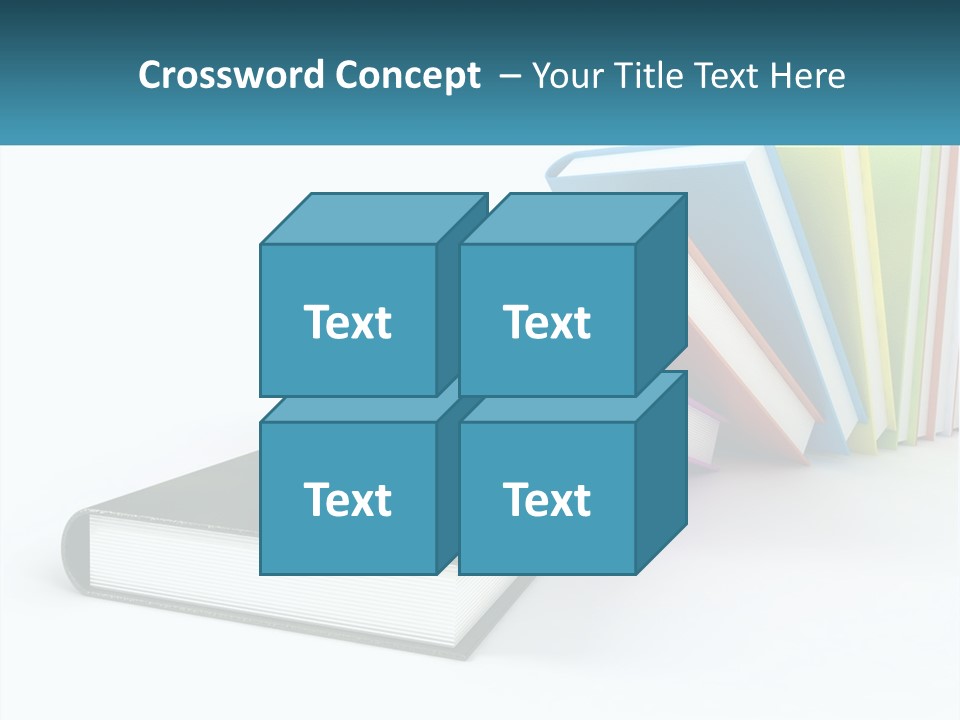 A Group Of Books Sitting On Top Of Each Other PowerPoint Template