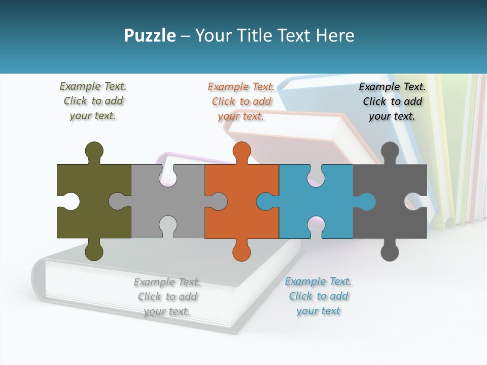A Group Of Books Sitting On Top Of Each Other PowerPoint Template