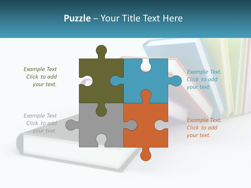 A Group Of Books Sitting On Top Of Each Other PowerPoint Template