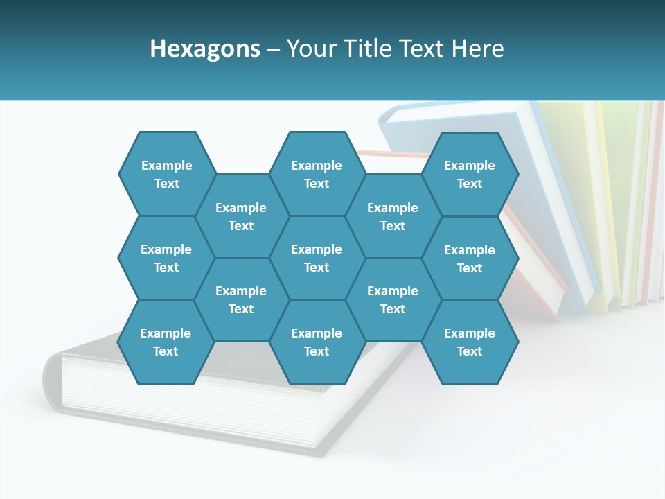 A Group Of Books Sitting On Top Of Each Other PowerPoint Template