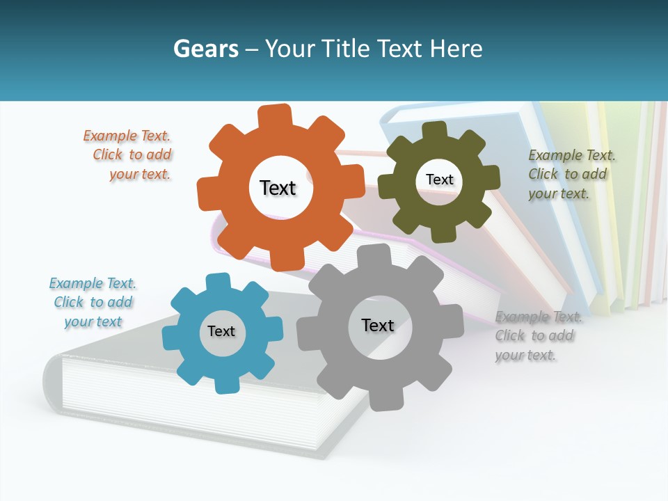 A Group Of Books Sitting On Top Of Each Other PowerPoint Template