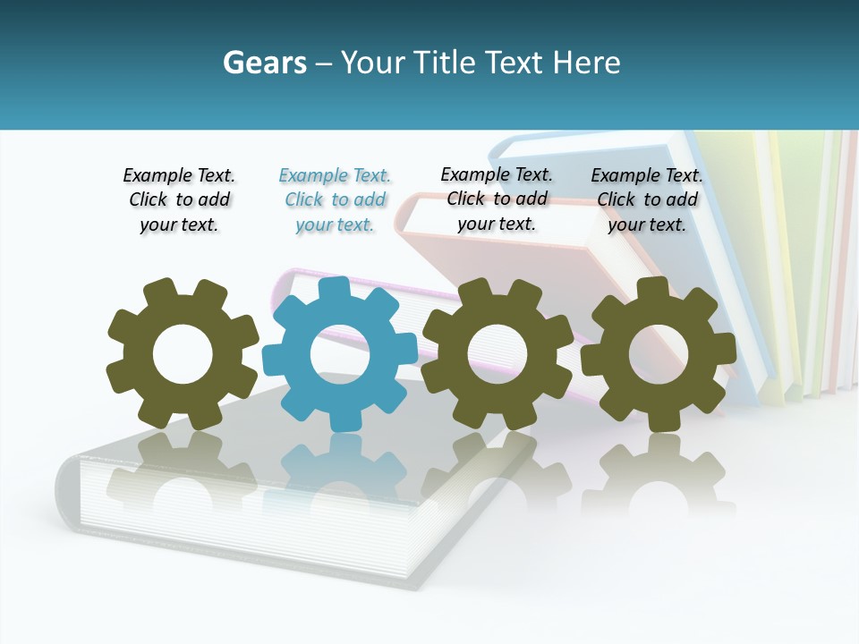 A Group Of Books Sitting On Top Of Each Other PowerPoint Template