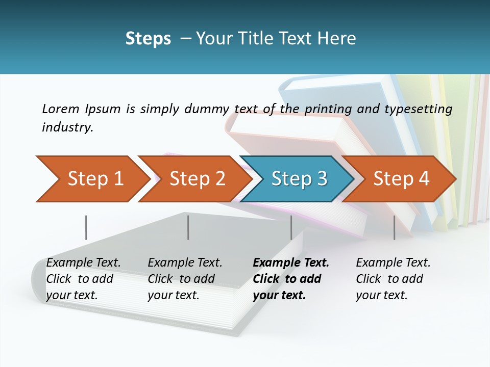 A Group Of Books Sitting On Top Of Each Other PowerPoint Template