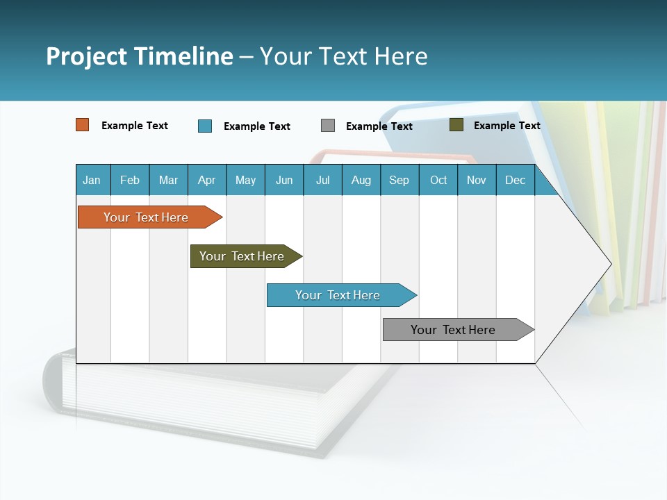 A Group Of Books Sitting On Top Of Each Other PowerPoint Template