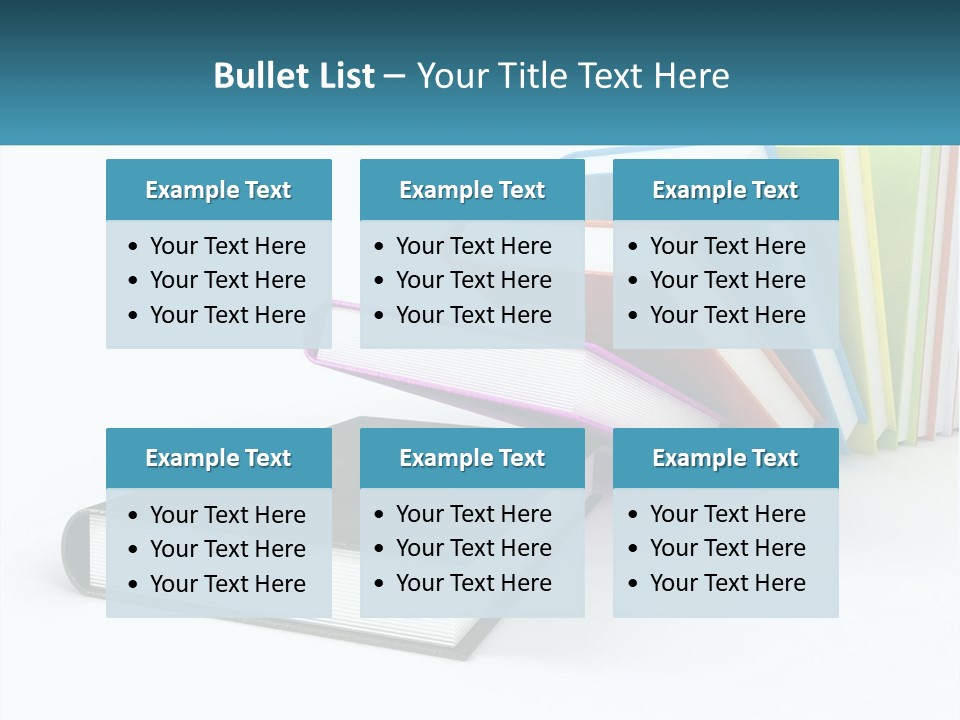 A Group Of Books Sitting On Top Of Each Other PowerPoint Template