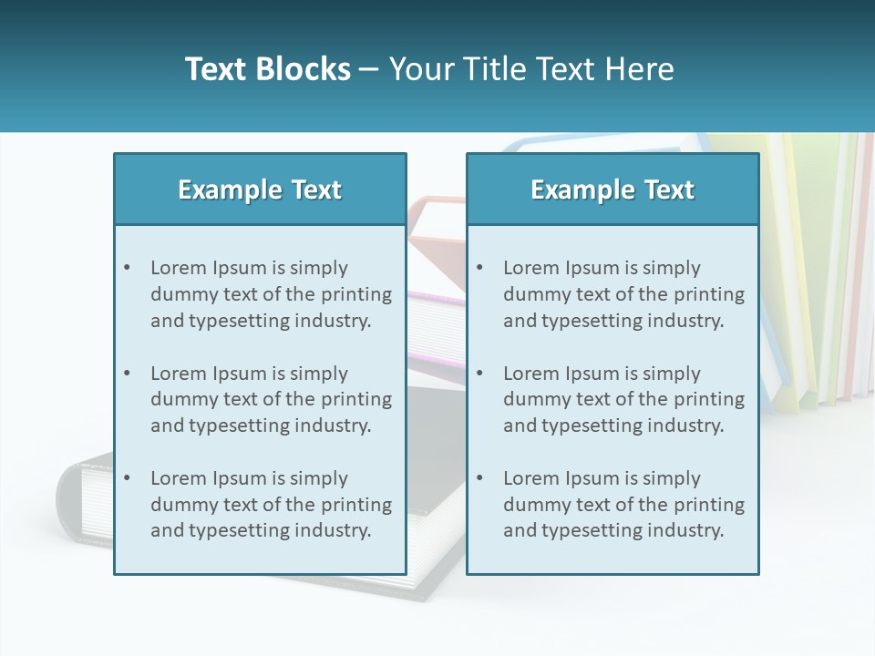 A Group Of Books Sitting On Top Of Each Other PowerPoint Template
