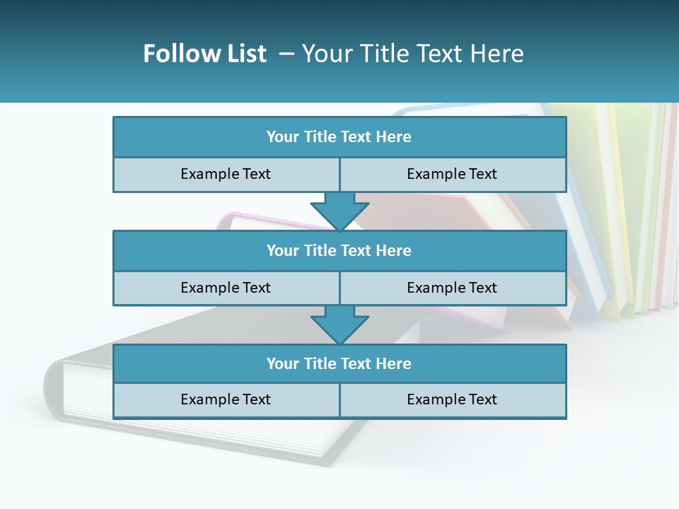 A Group Of Books Sitting On Top Of Each Other PowerPoint Template