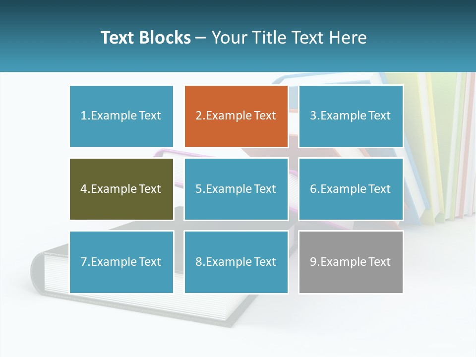 A Group Of Books Sitting On Top Of Each Other PowerPoint Template