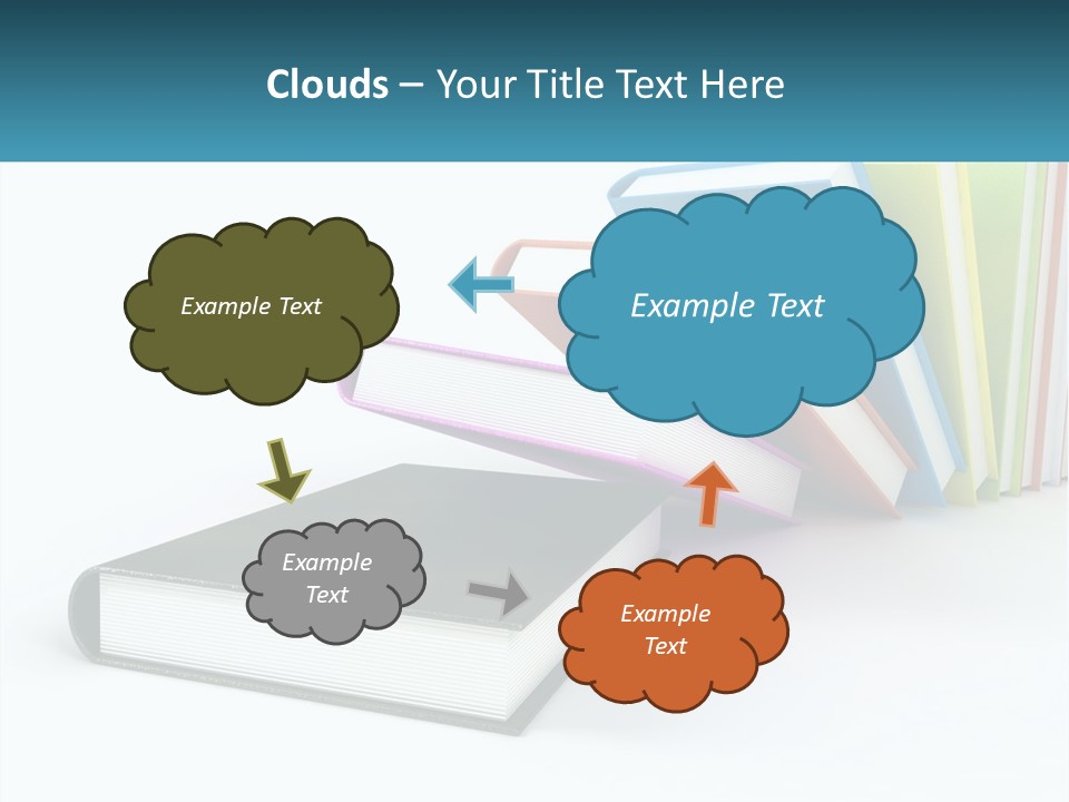 A Group Of Books Sitting On Top Of Each Other PowerPoint Template