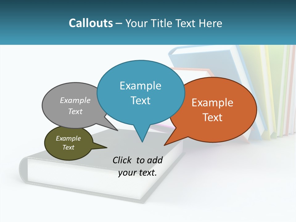 A Group Of Books Sitting On Top Of Each Other PowerPoint Template