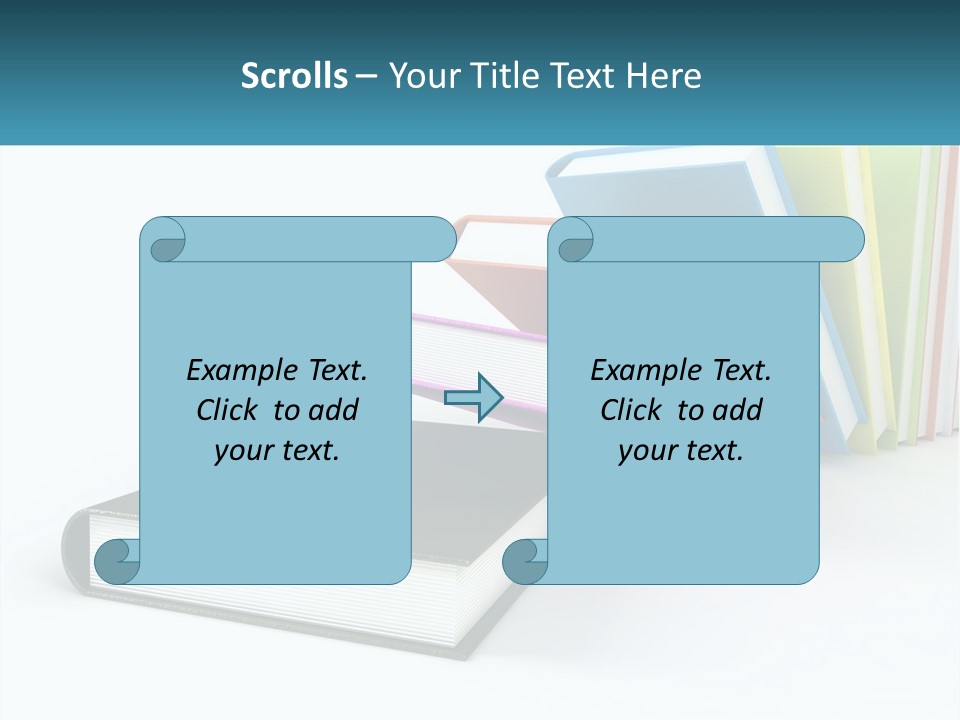 A Group Of Books Sitting On Top Of Each Other PowerPoint Template