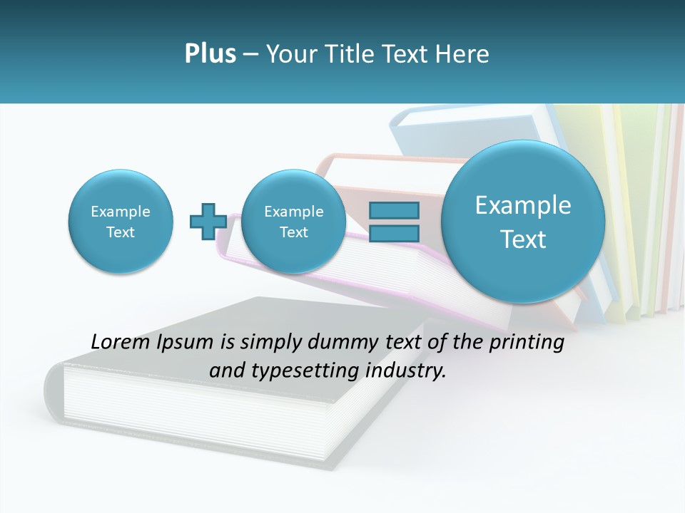 A Group Of Books Sitting On Top Of Each Other PowerPoint Template