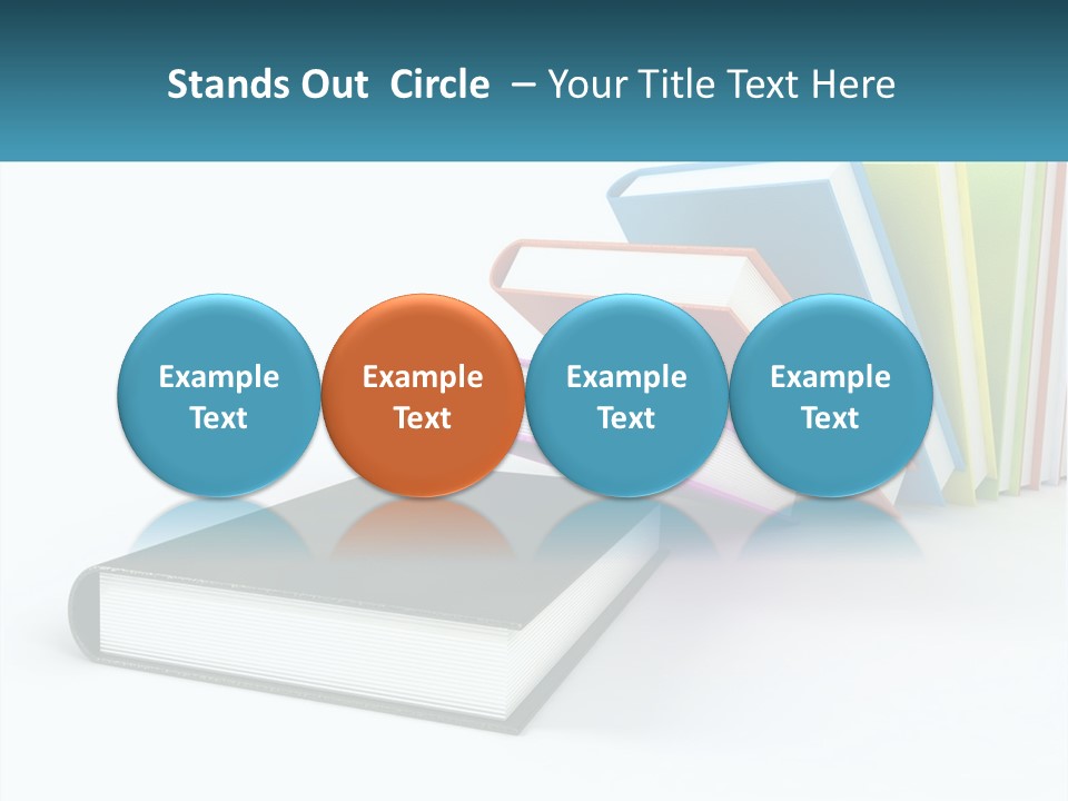 A Group Of Books Sitting On Top Of Each Other PowerPoint Template