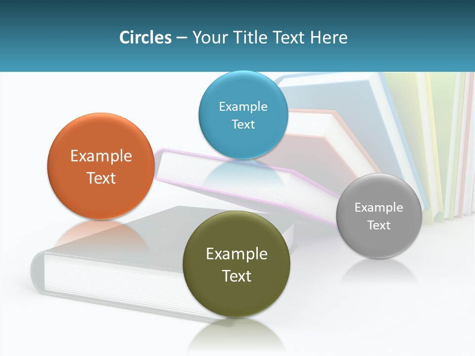 A Group Of Books Sitting On Top Of Each Other PowerPoint Template