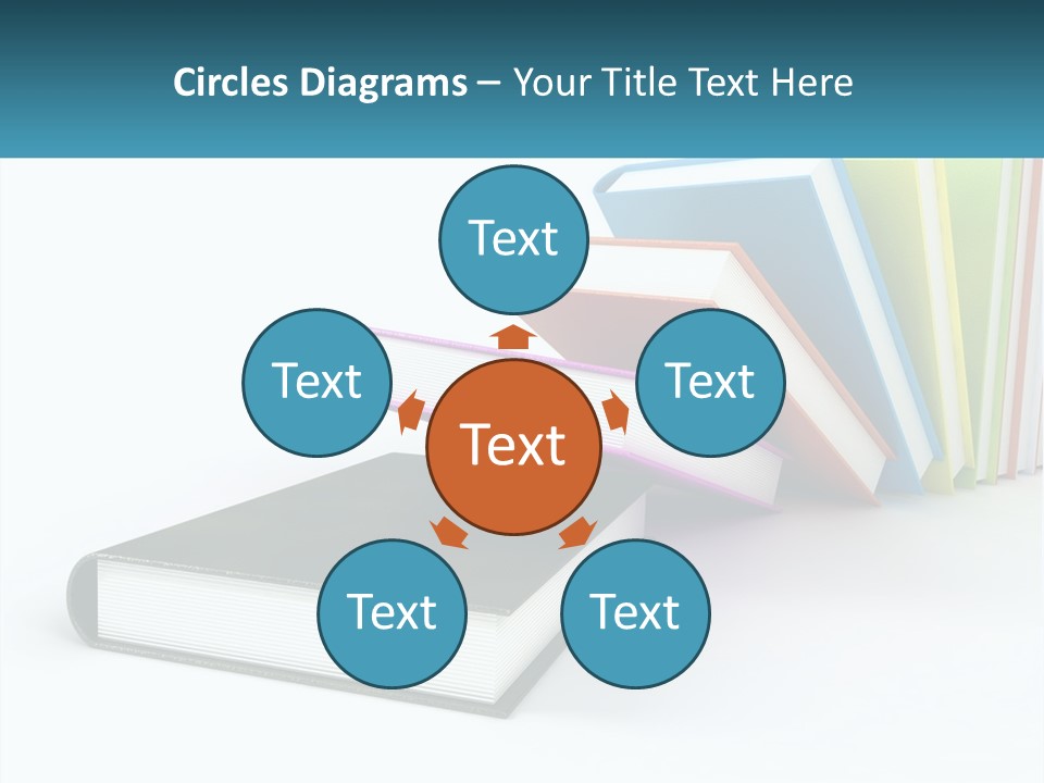 A Group Of Books Sitting On Top Of Each Other PowerPoint Template