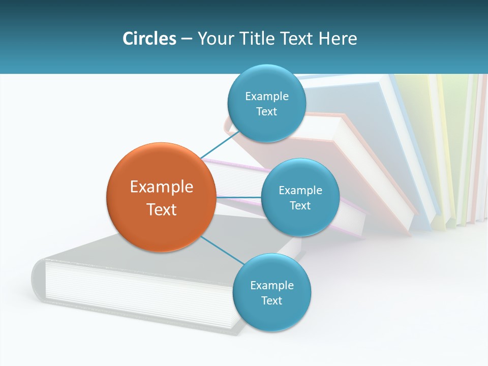 A Group Of Books Sitting On Top Of Each Other PowerPoint Template