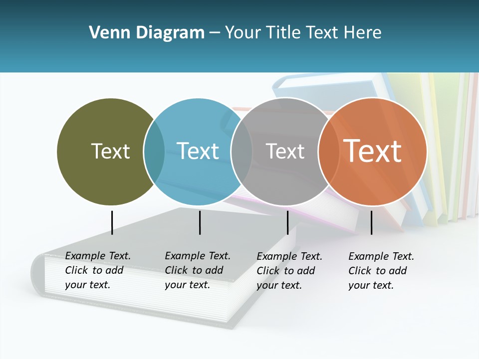 A Group Of Books Sitting On Top Of Each Other PowerPoint Template