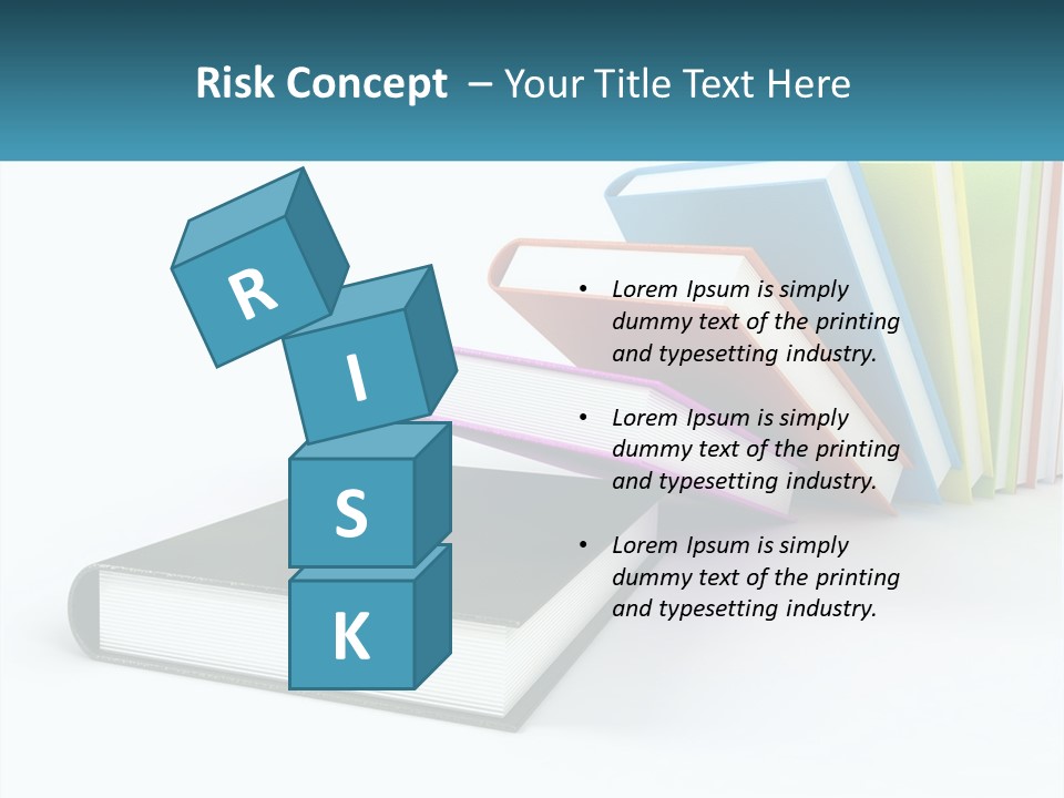 A Group Of Books Sitting On Top Of Each Other PowerPoint Template