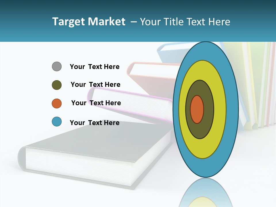 A Group Of Books Sitting On Top Of Each Other PowerPoint Template