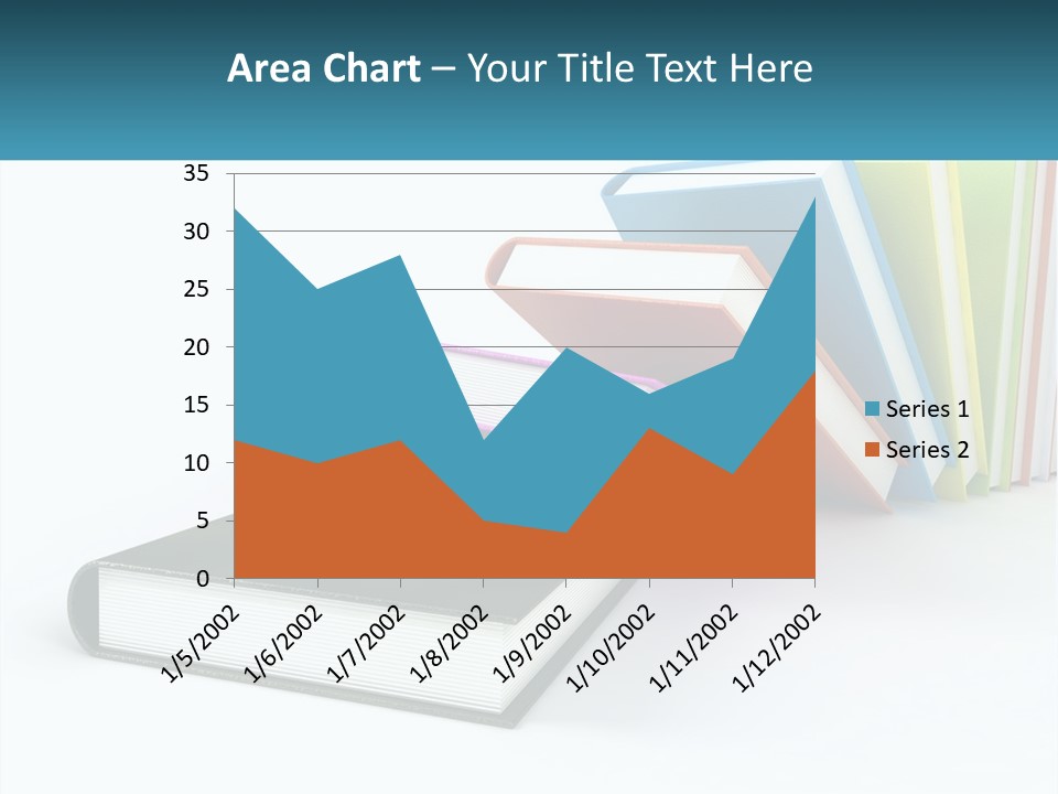 A Group Of Books Sitting On Top Of Each Other PowerPoint Template