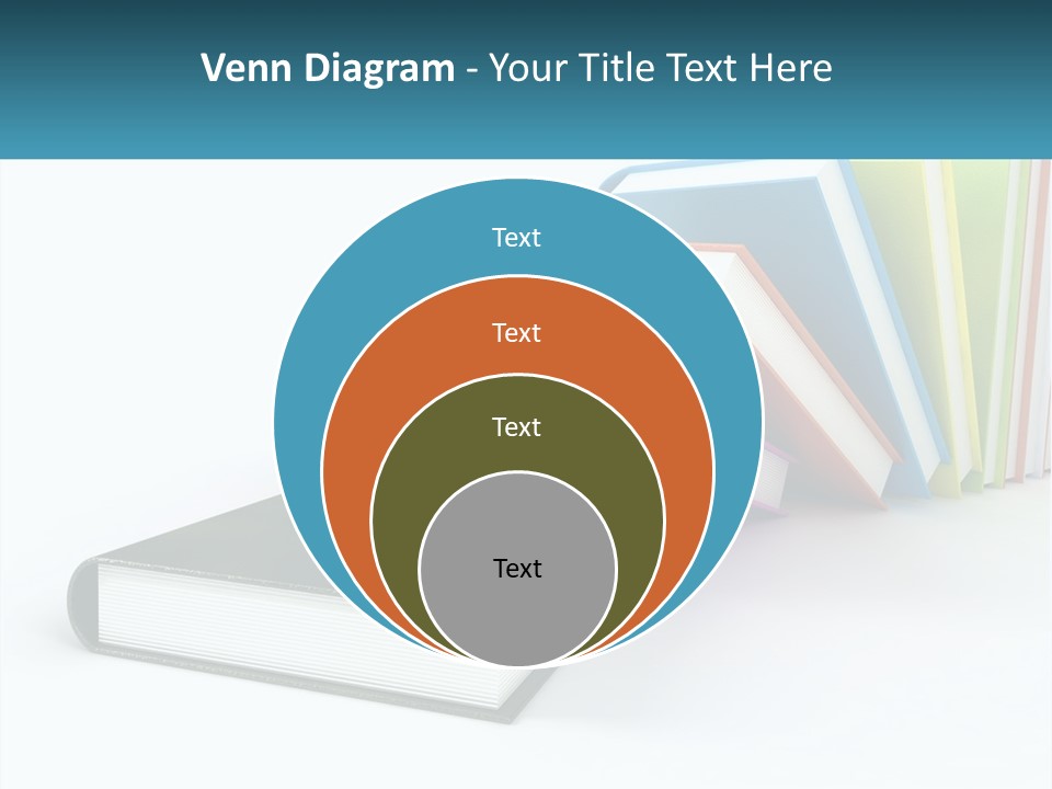 A Group Of Books Sitting On Top Of Each Other PowerPoint Template