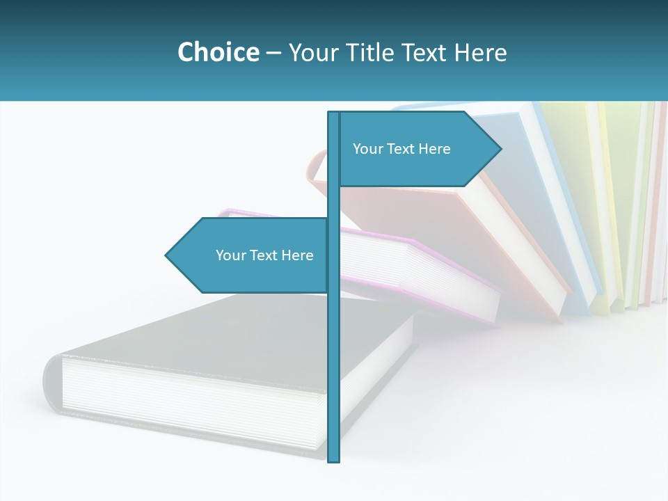 A Group Of Books Sitting On Top Of Each Other PowerPoint Template