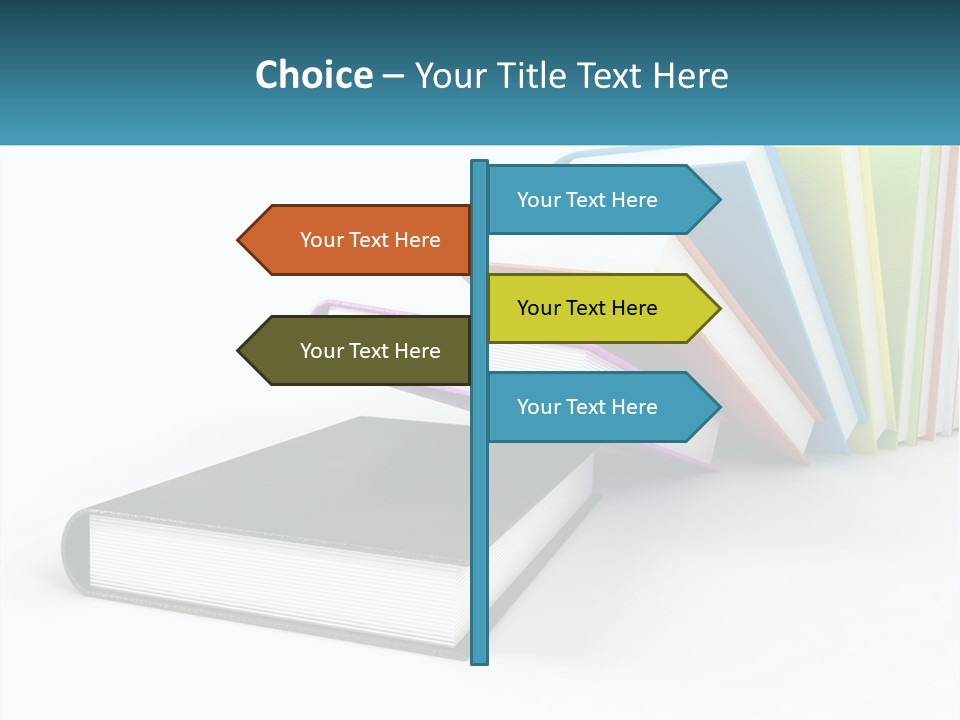 A Group Of Books Sitting On Top Of Each Other PowerPoint Template