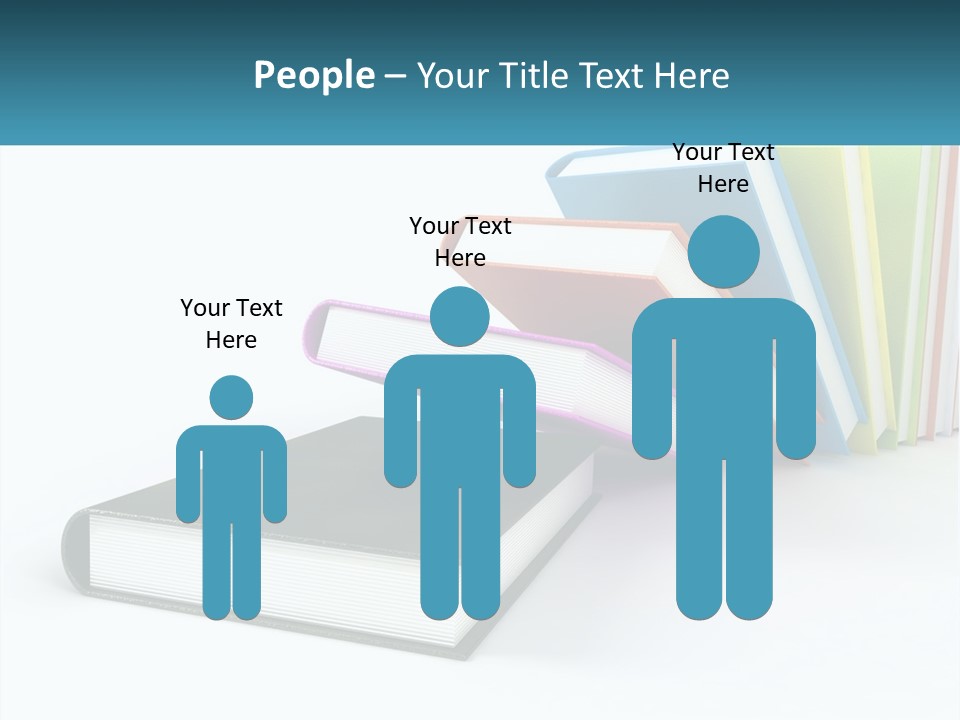 A Group Of Books Sitting On Top Of Each Other PowerPoint Template