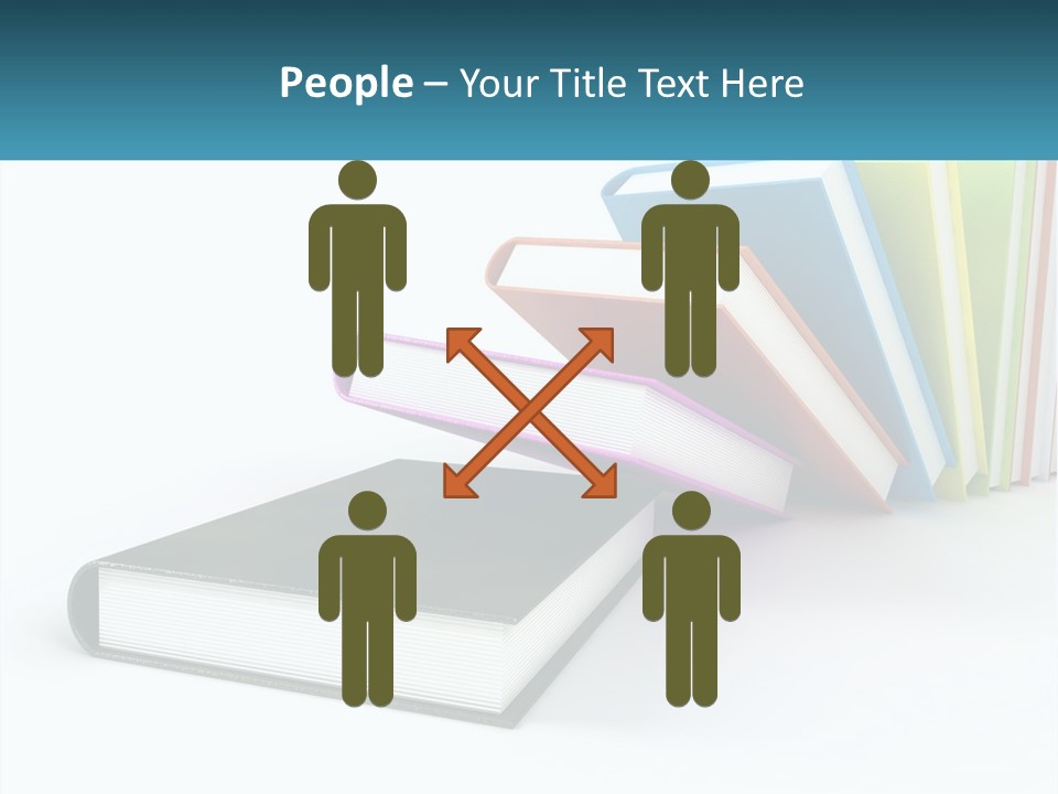 A Group Of Books Sitting On Top Of Each Other PowerPoint Template