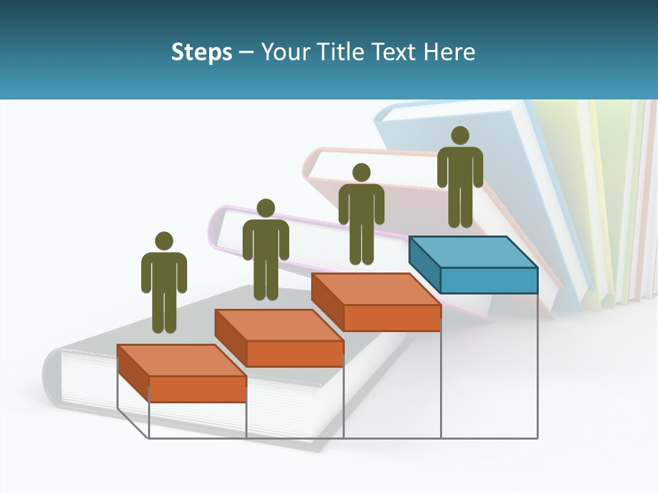 A Group Of Books Sitting On Top Of Each Other PowerPoint Template