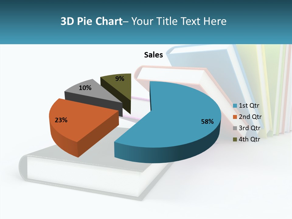 A Group Of Books Sitting On Top Of Each Other PowerPoint Template