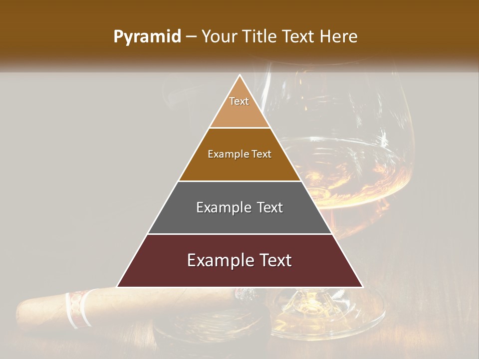 A Glass Of Wine And A Cigar On A Table PowerPoint Template