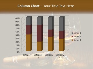 A Glass Of Wine And A Cigar On A Table PowerPoint Template