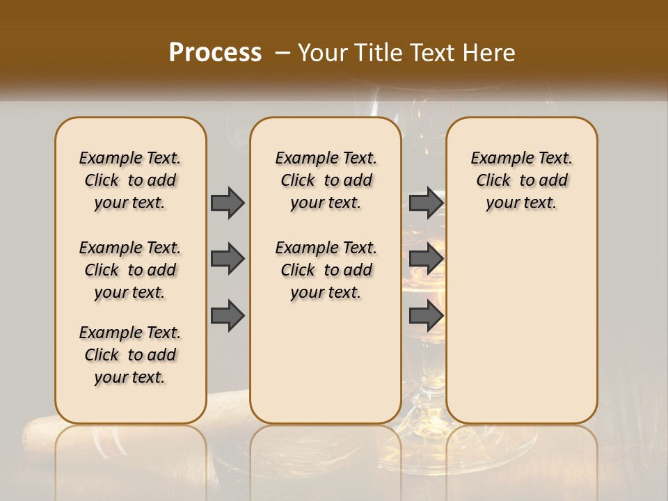 A Glass Of Wine And A Cigar On A Table PowerPoint Template