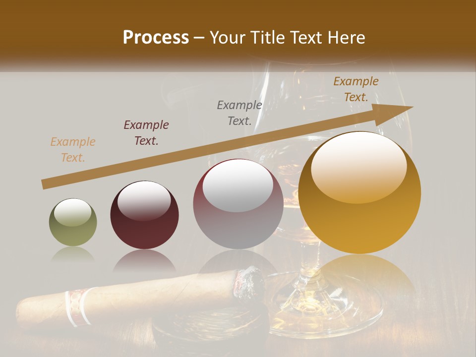 A Glass Of Wine And A Cigar On A Table PowerPoint Template
