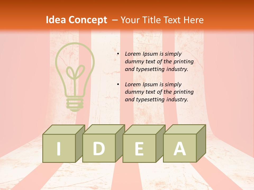 An Orange And White Powerpoint Presentation PowerPoint Template