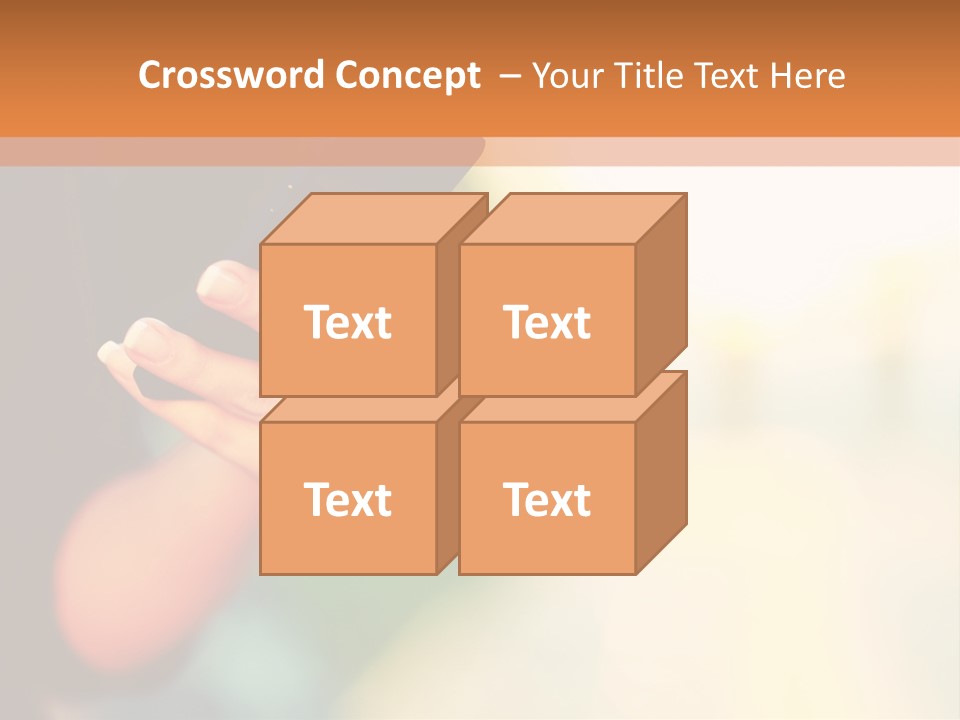 A Woman Holding A Cell Phone In Her Hand PowerPoint Template